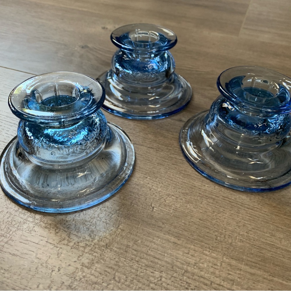 Blue Recollection Candle holders